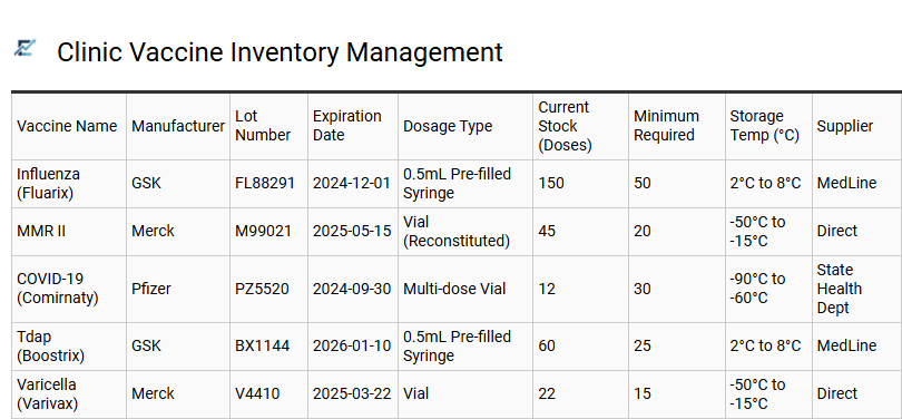 Clinic Vaccine Inventory Management