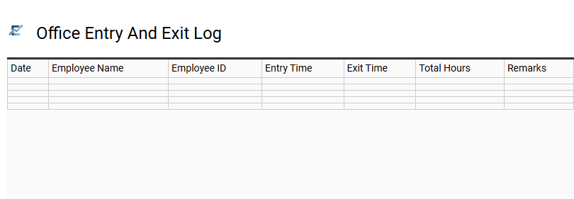 Office Entry And Exit Log