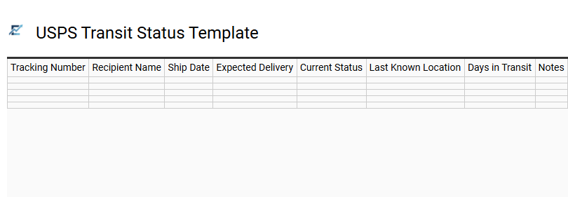 USPS Transit Status Template
