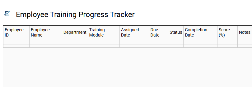 Employee Training Progress Tracker