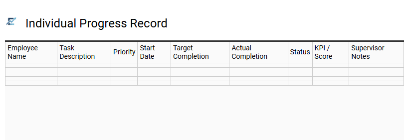 Individual Progress Record
