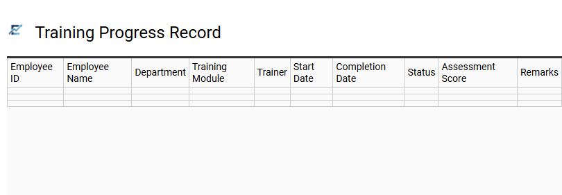 Training Progress Record