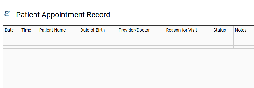 Patient Appointment Record