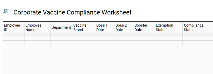 Corporate Vaccine Compliance Worksheet