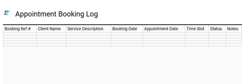 Appointment Booking Log