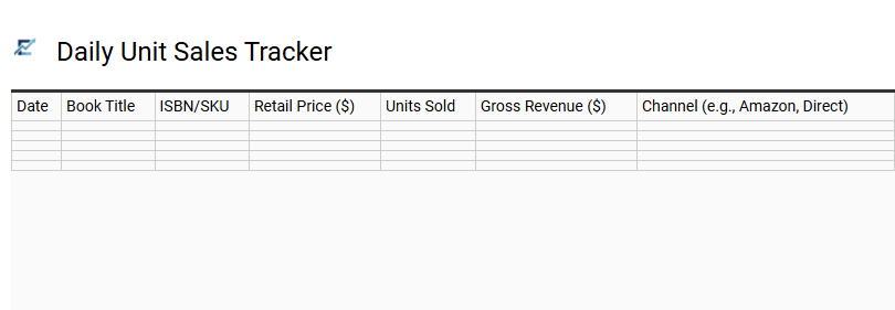 Daily Unit Sales Tracker