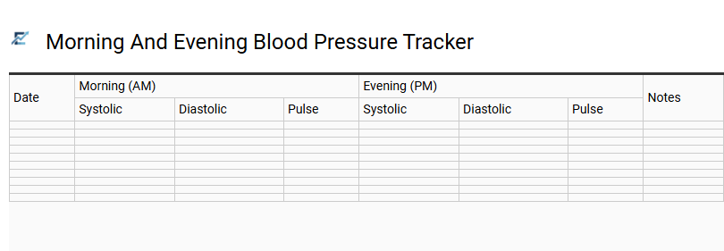 Morning And Evening Blood Pressure Tracker