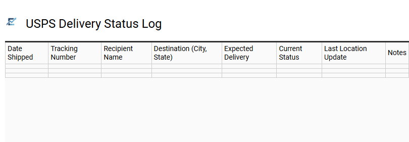 USPS Delivery Status Log