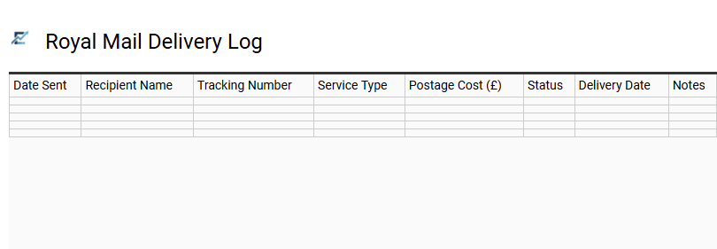 Royal Mail Delivery Log
