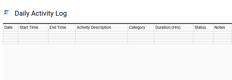 Daily Activity Log