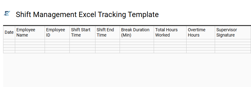 Shift Management Excel Tracking Template